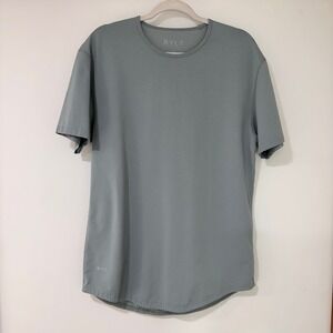 BYLT Lux Drop Cut Shirt Mens Large Sage Green Short Sleeve | Athleisure